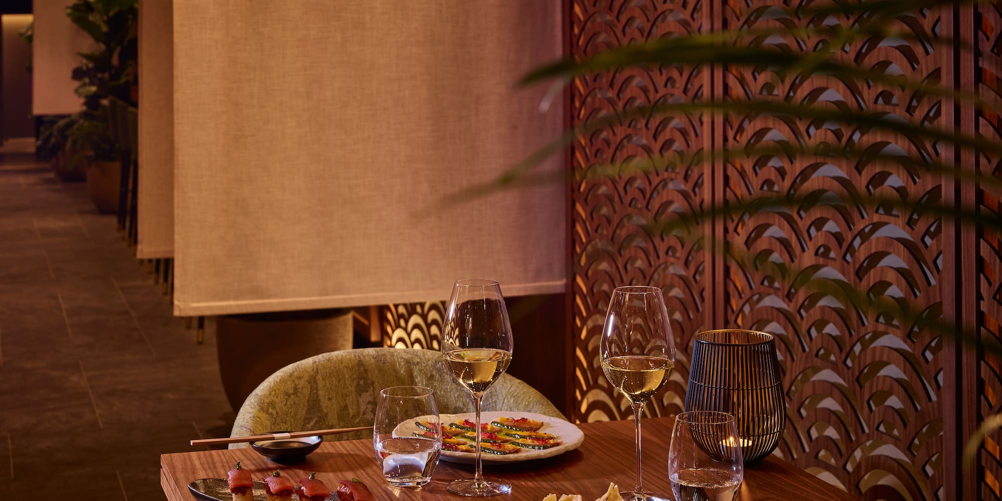 a table with food on it