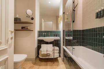 a bathroom with a sink and bathtub
