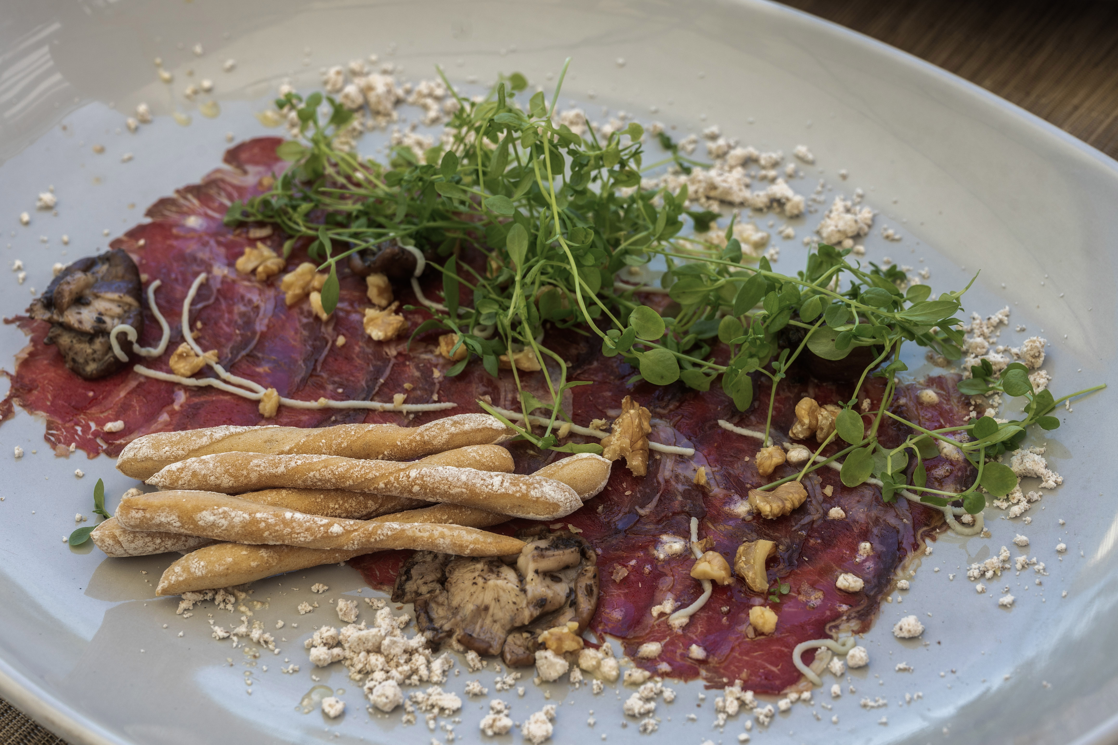 a plate of food on a table