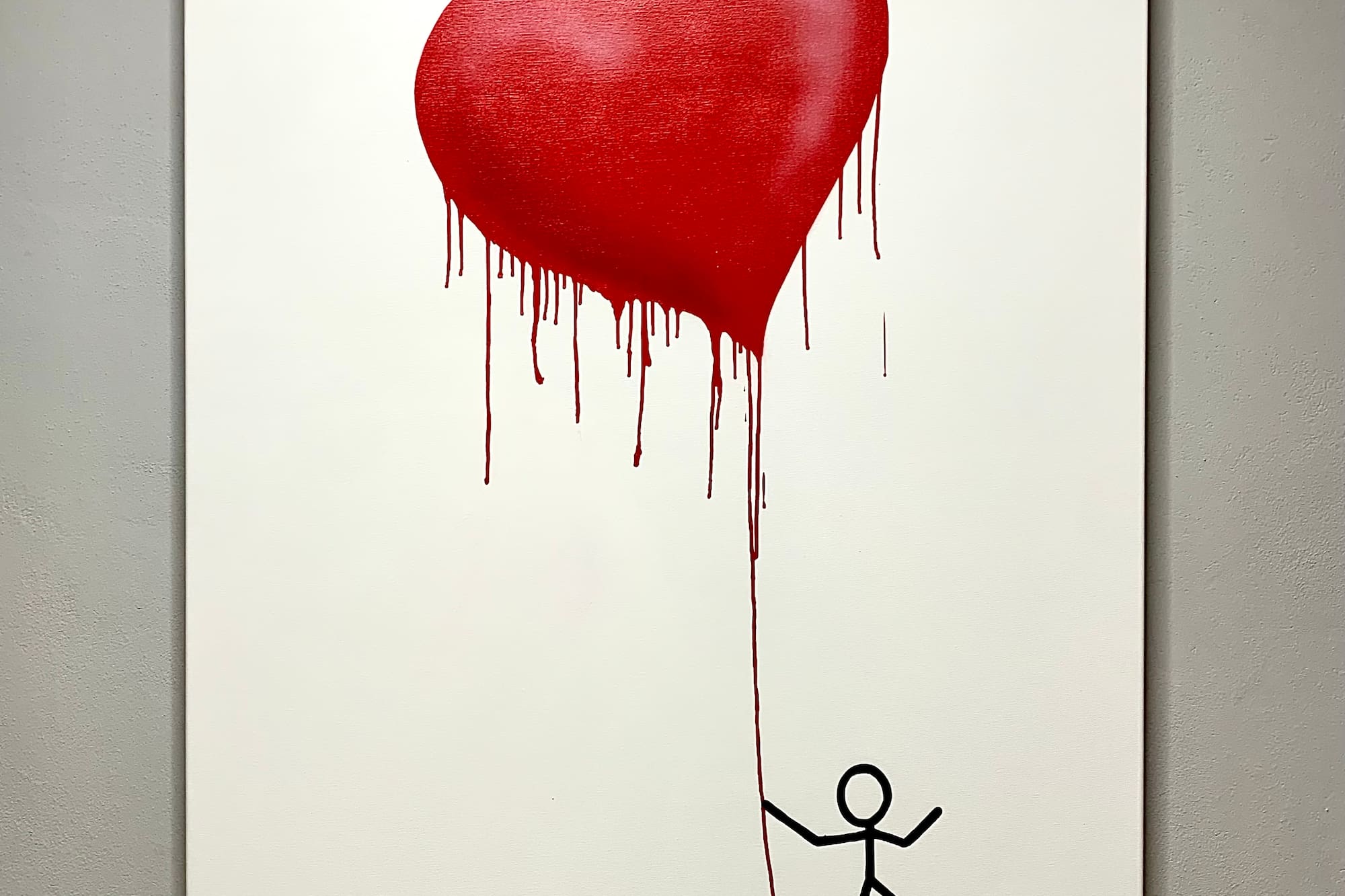 a painting of a person holding a heart