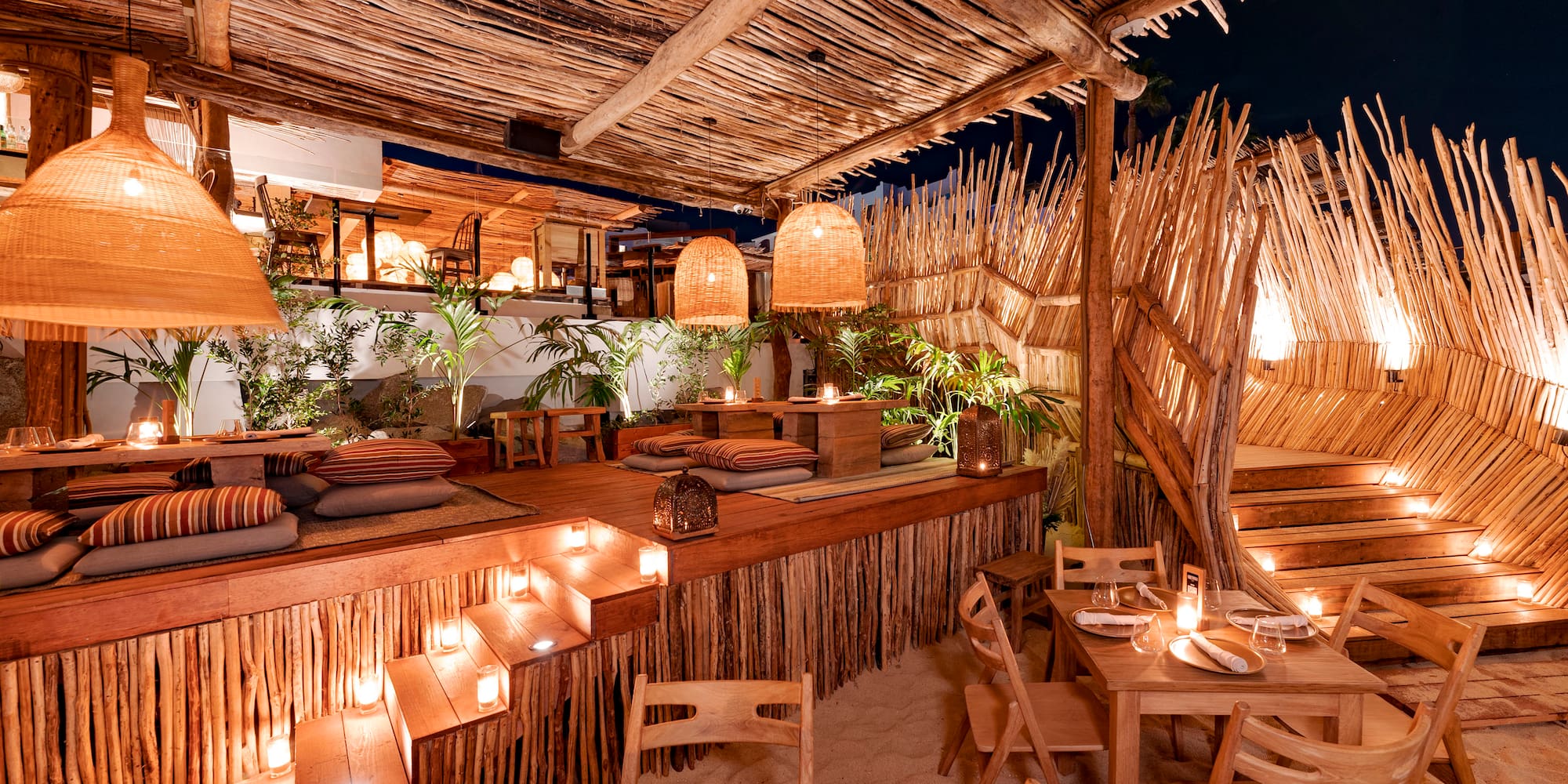 a restaurant with tables and chairs