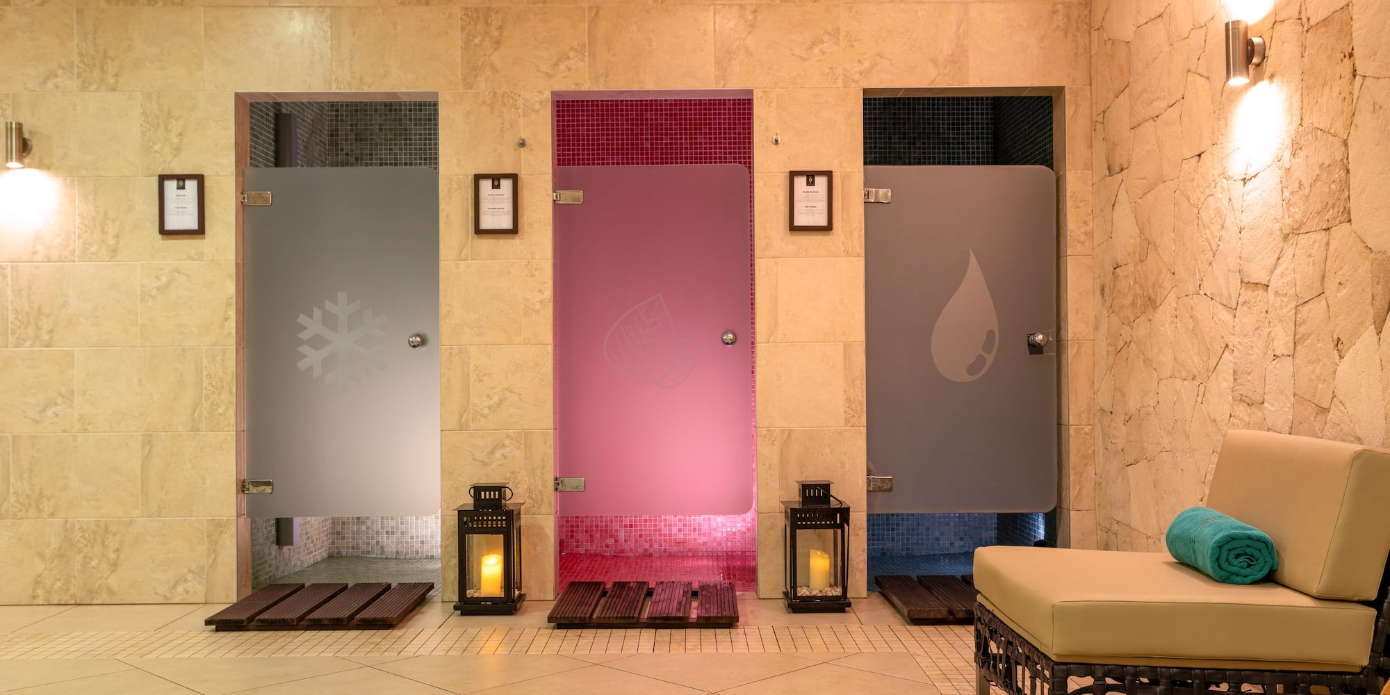 a row of doors in a room