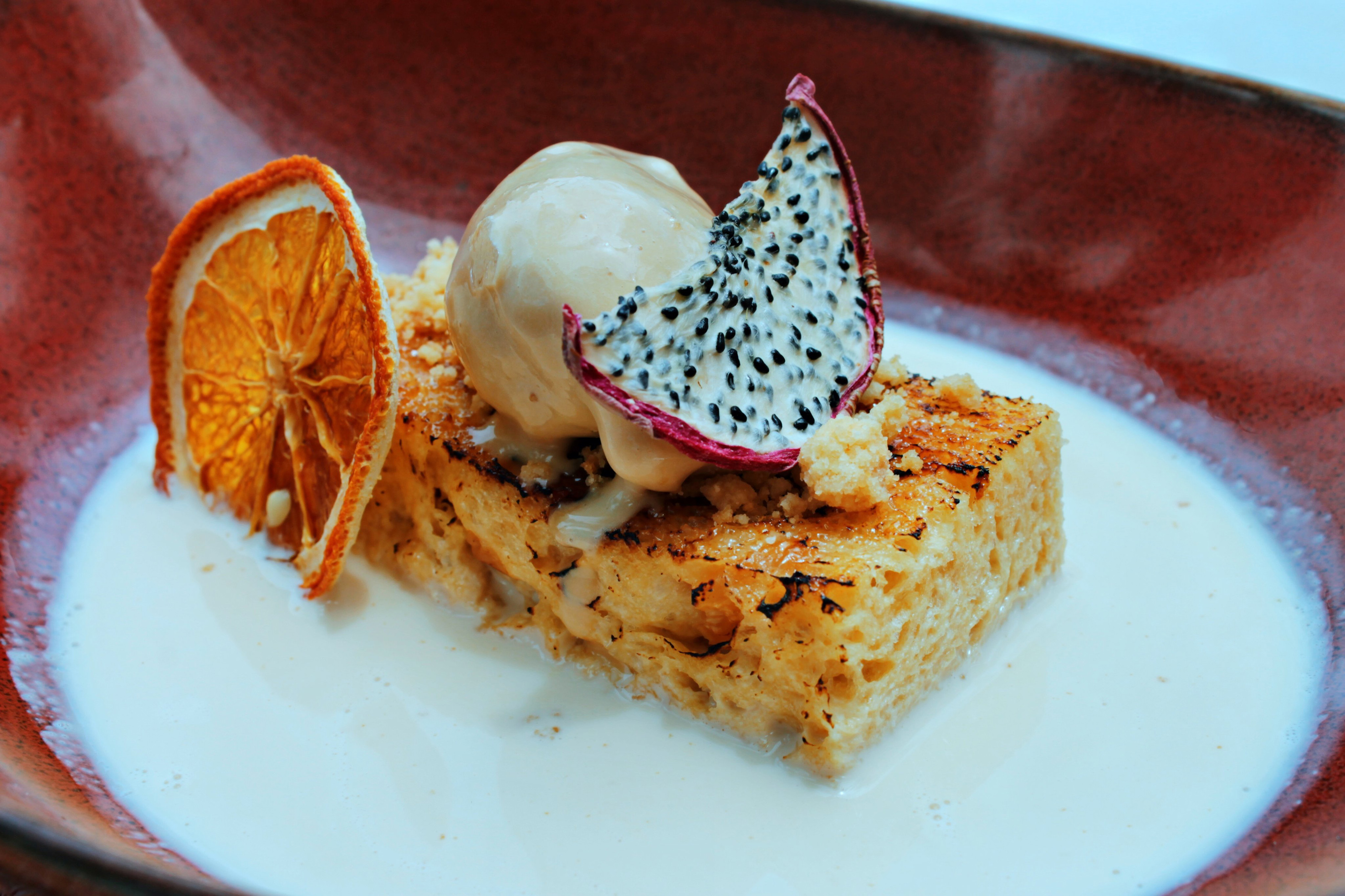 a dessert on a plate