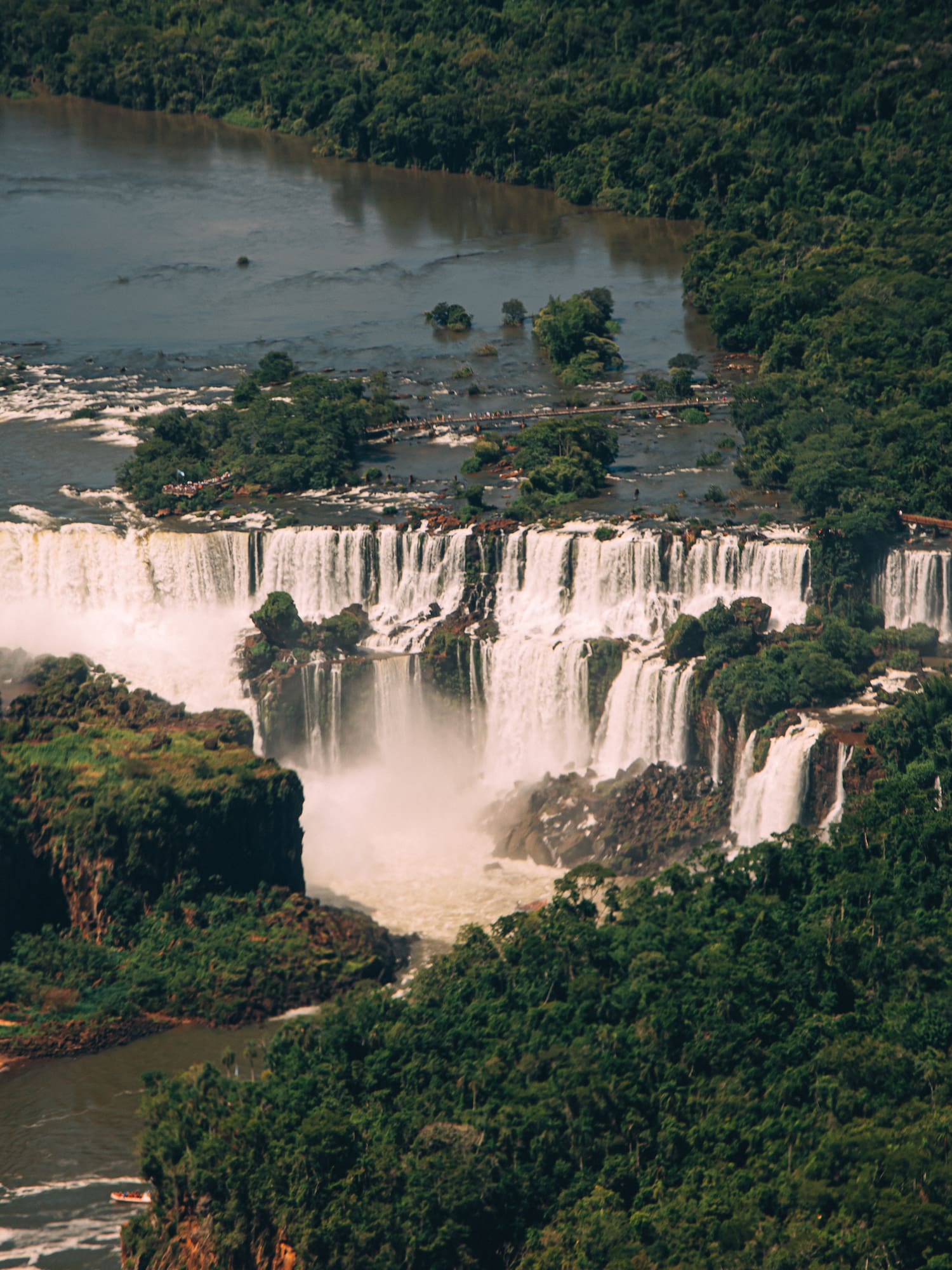 a waterfall surrounded by trees