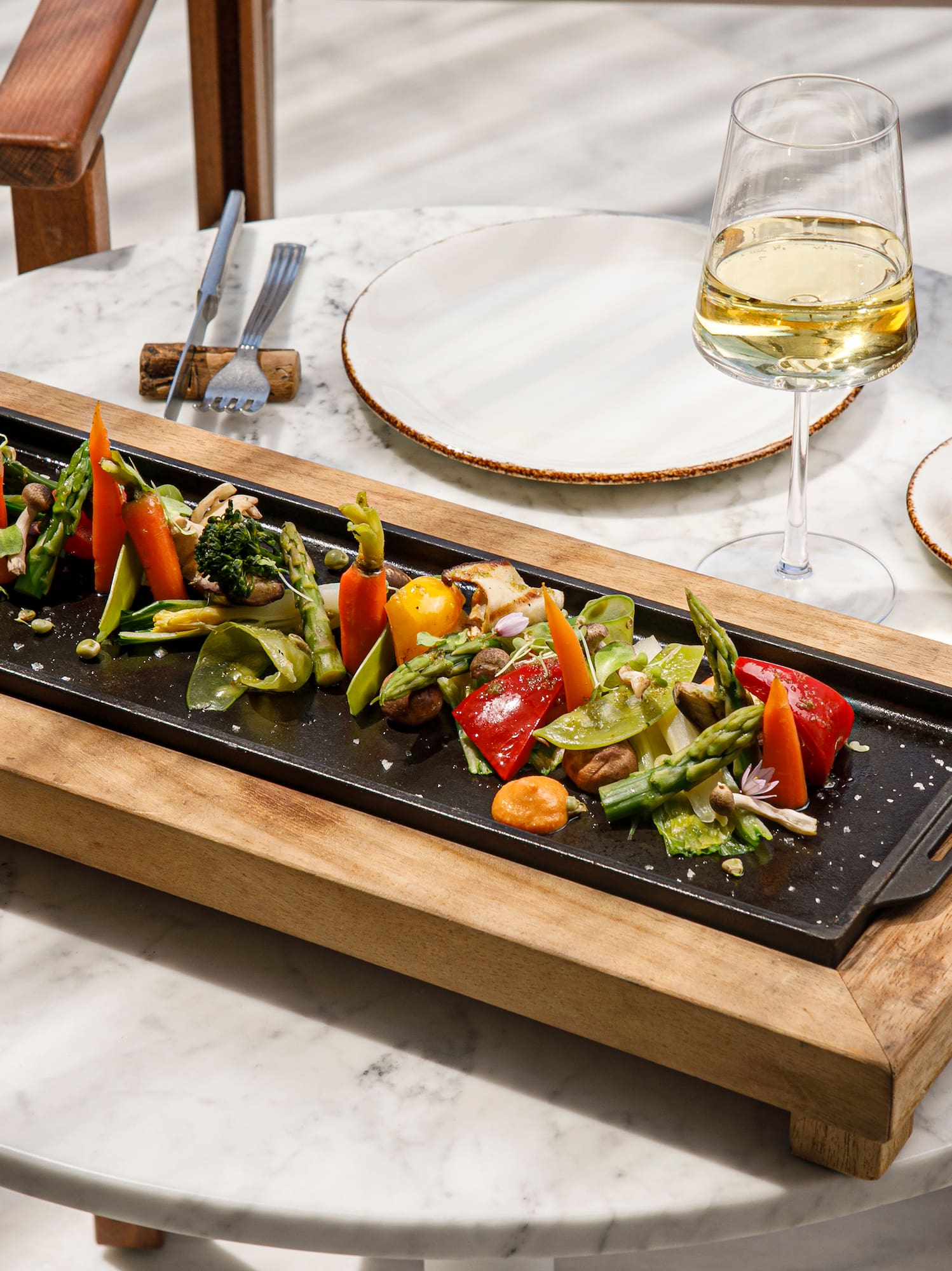 a plate of food on a table
