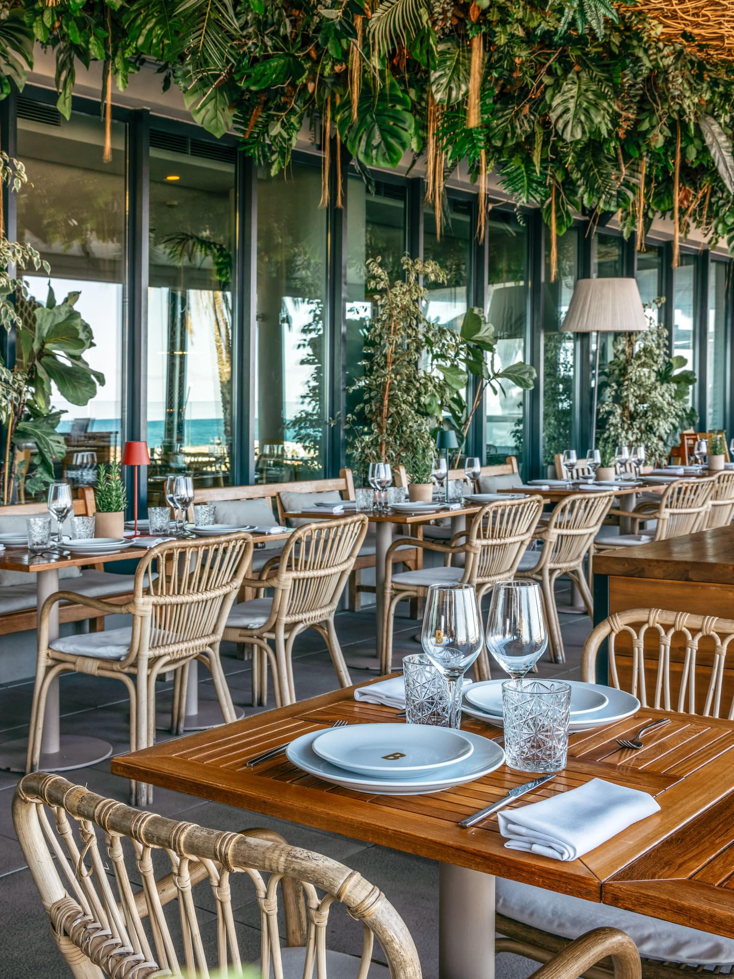 a restaurant with tables and chairs