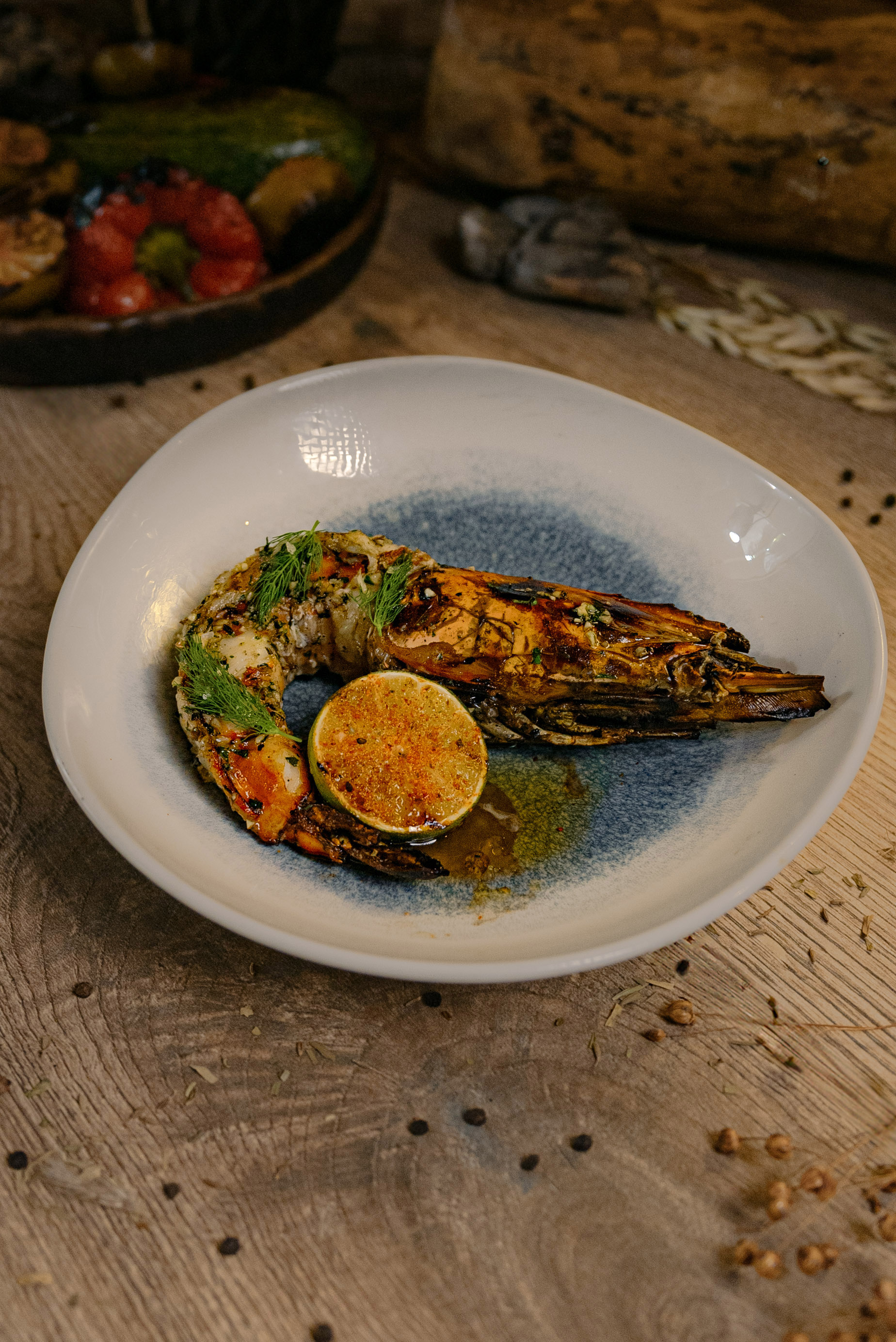 a plate of food on a table