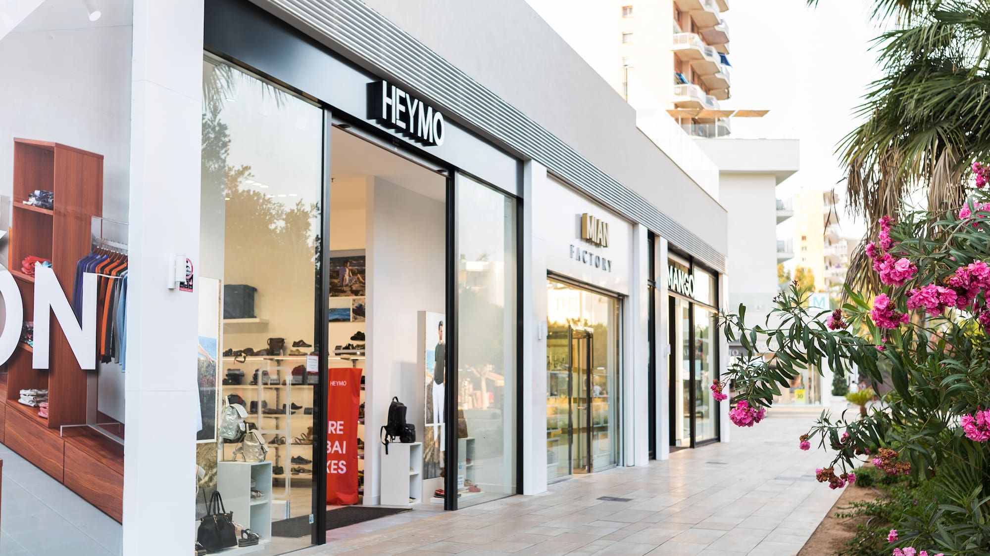 a storefront of a retail store