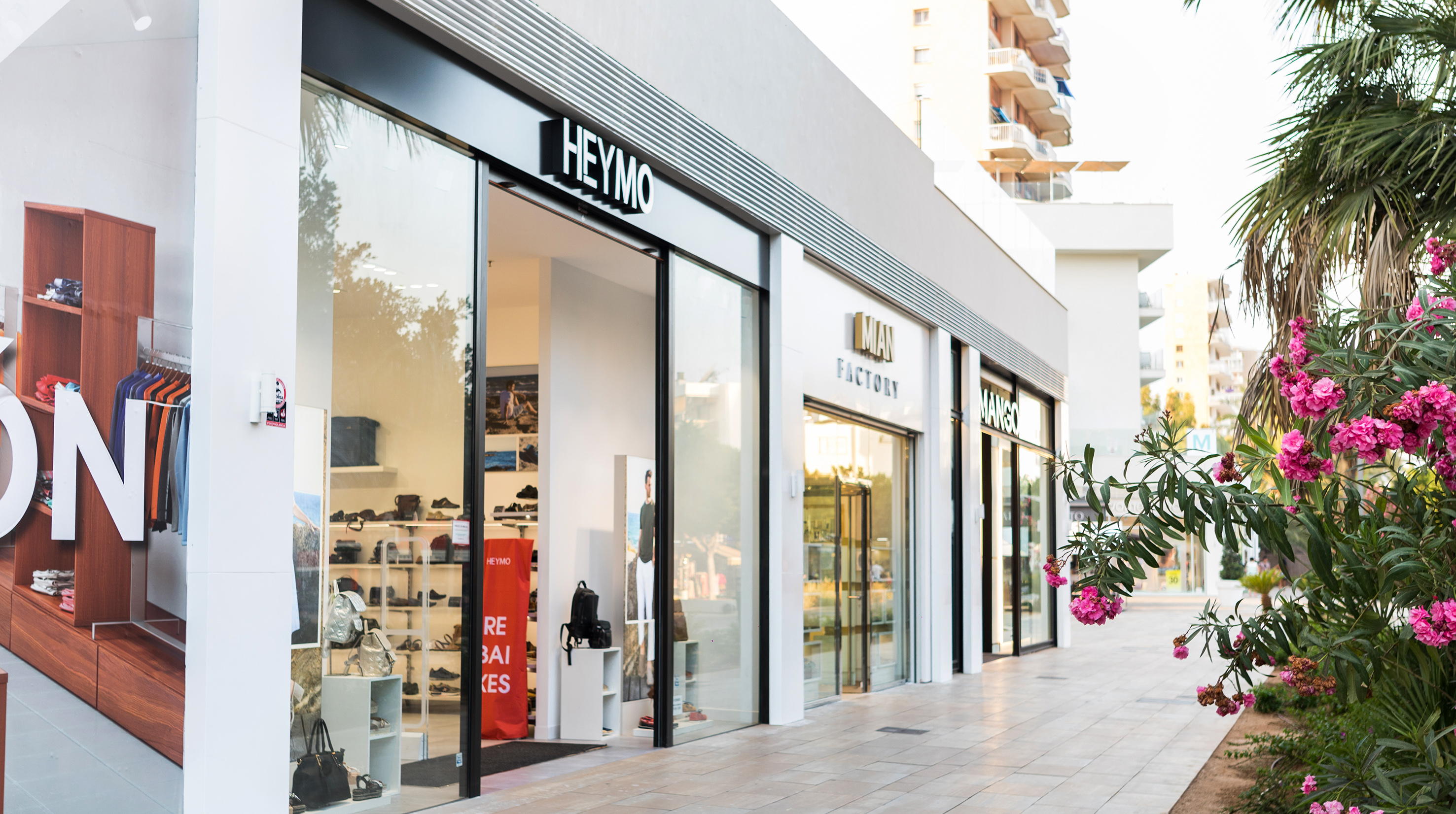 a storefront of a retail store