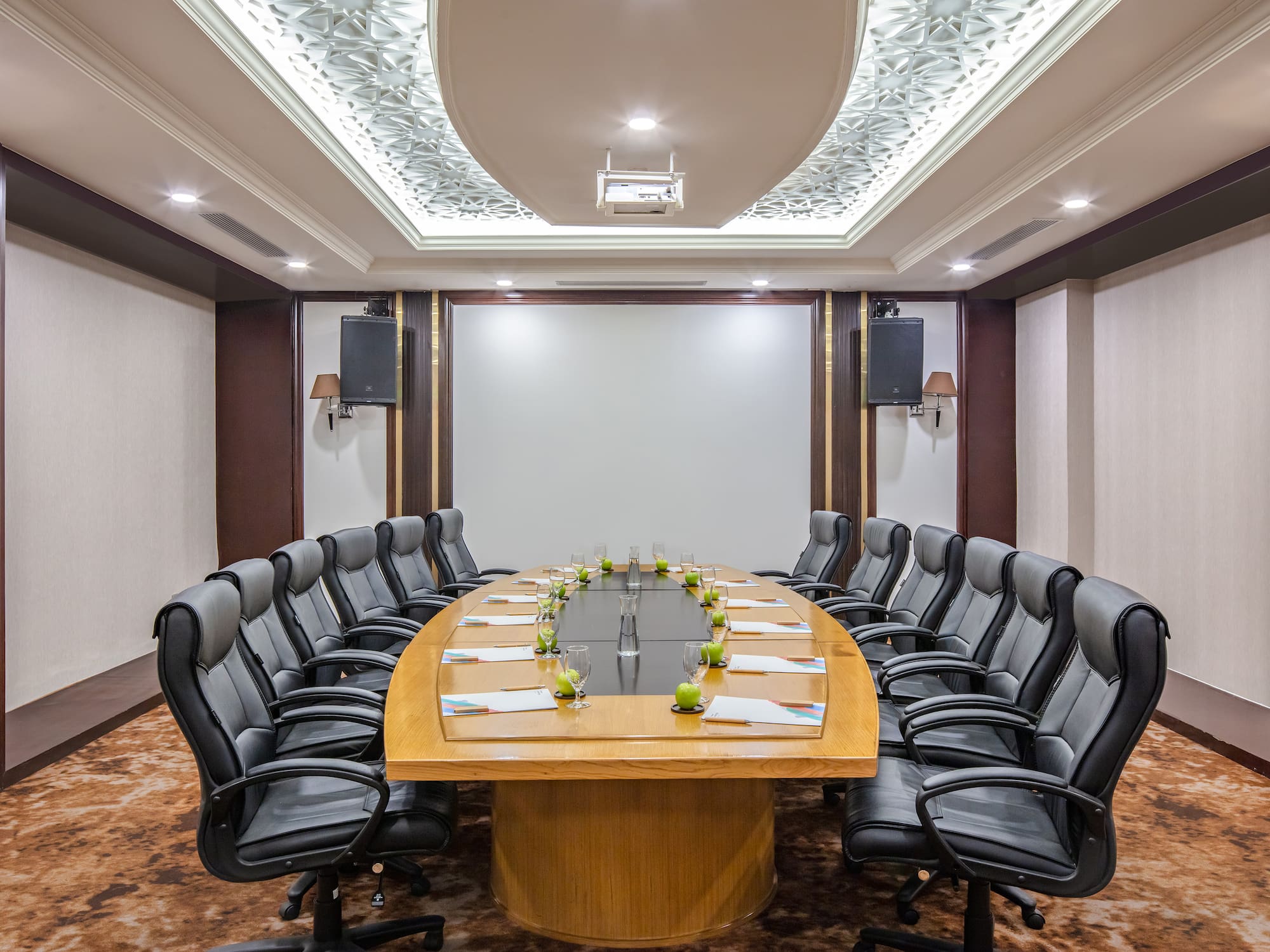 a conference room with chairs and a table