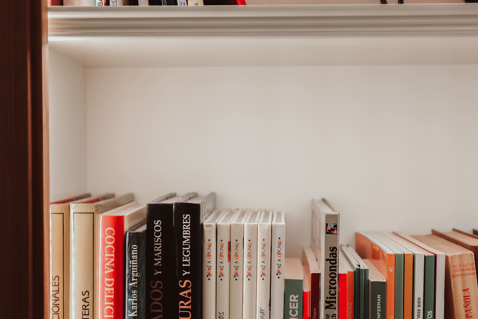 a shelf with books on it