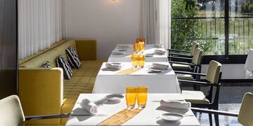 a table with glasses on it