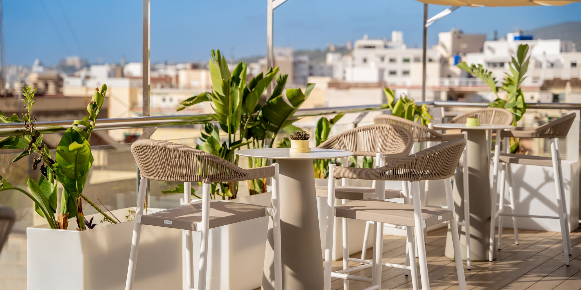 a table and chairs on a patio