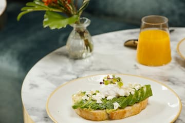 a plate of food on a table