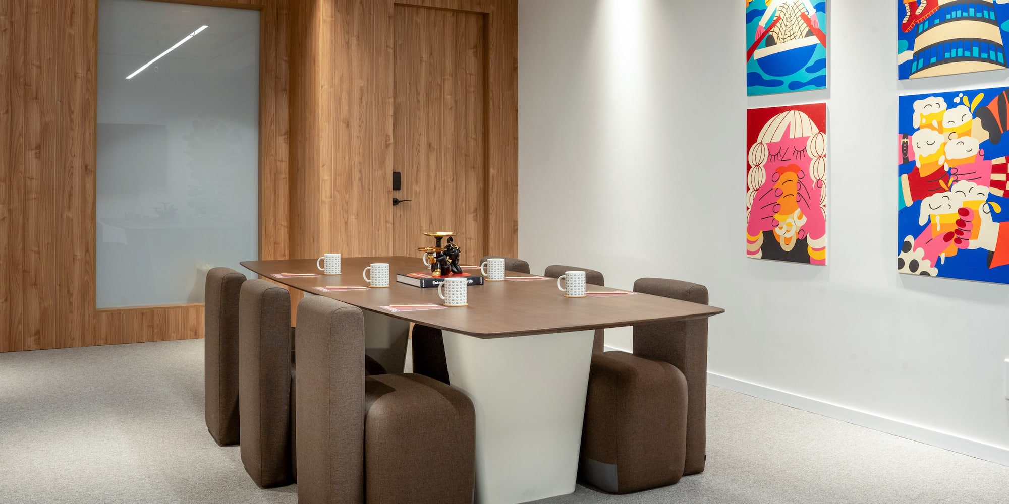 a table with chairs around it