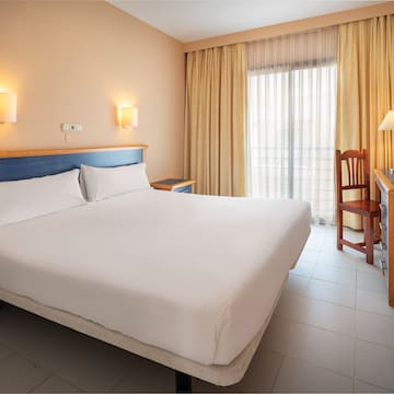 a bed in a room