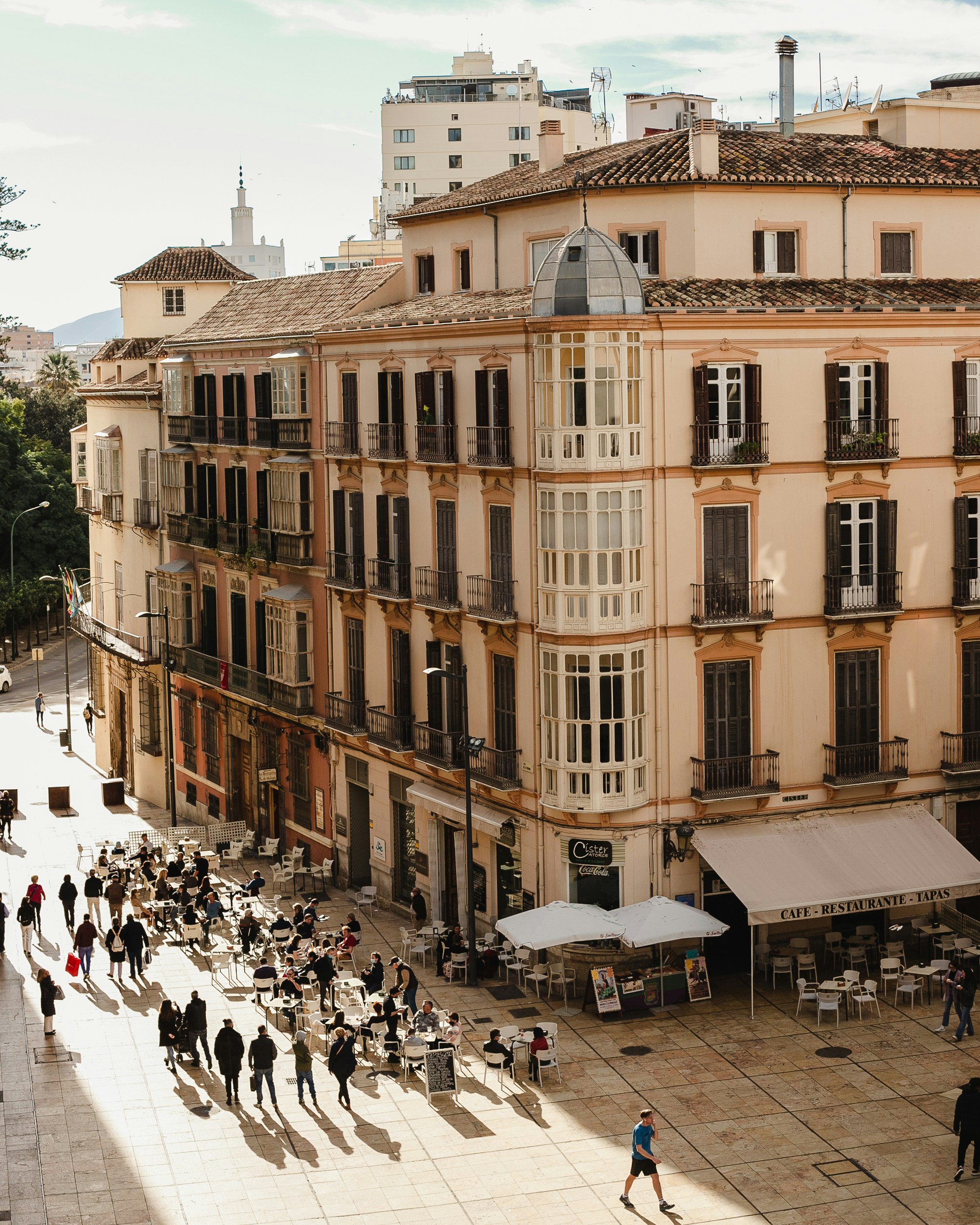 a group of people outside a building
