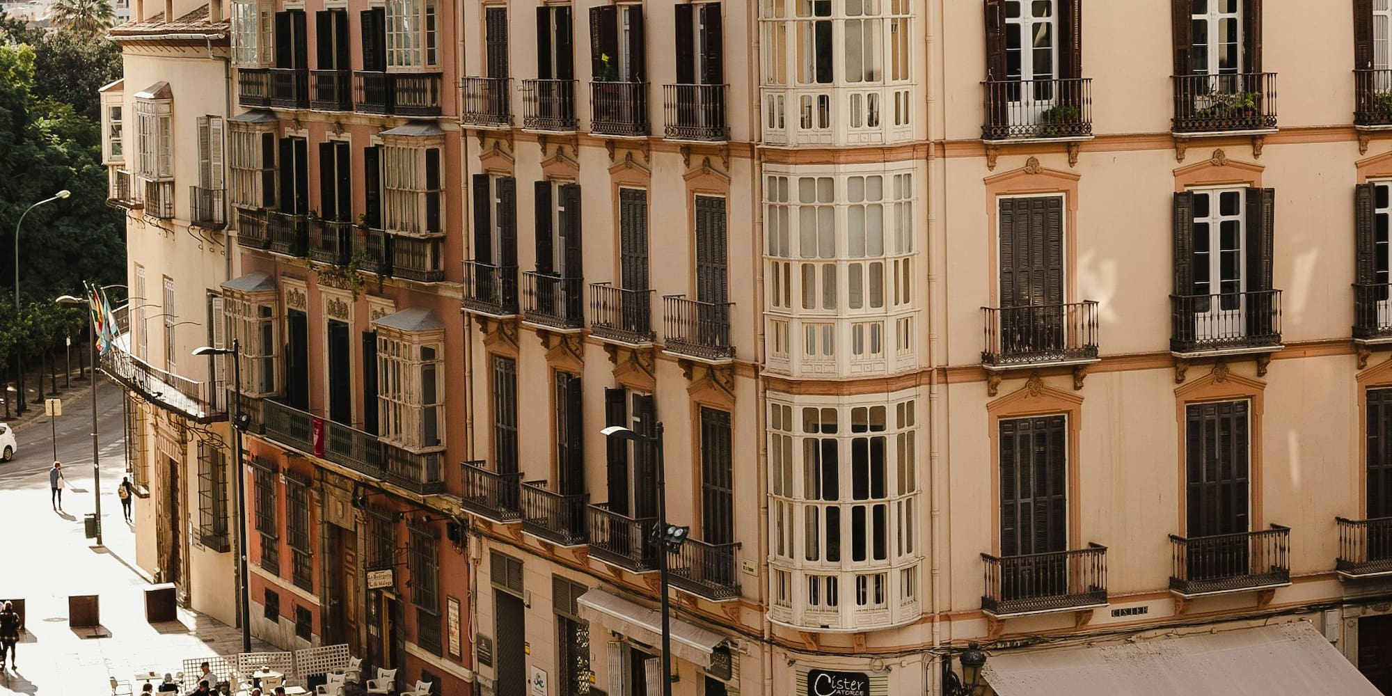 a group of people outside a building
