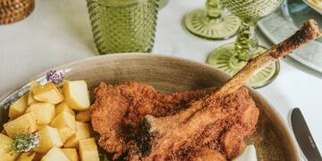 a plate of food on a table