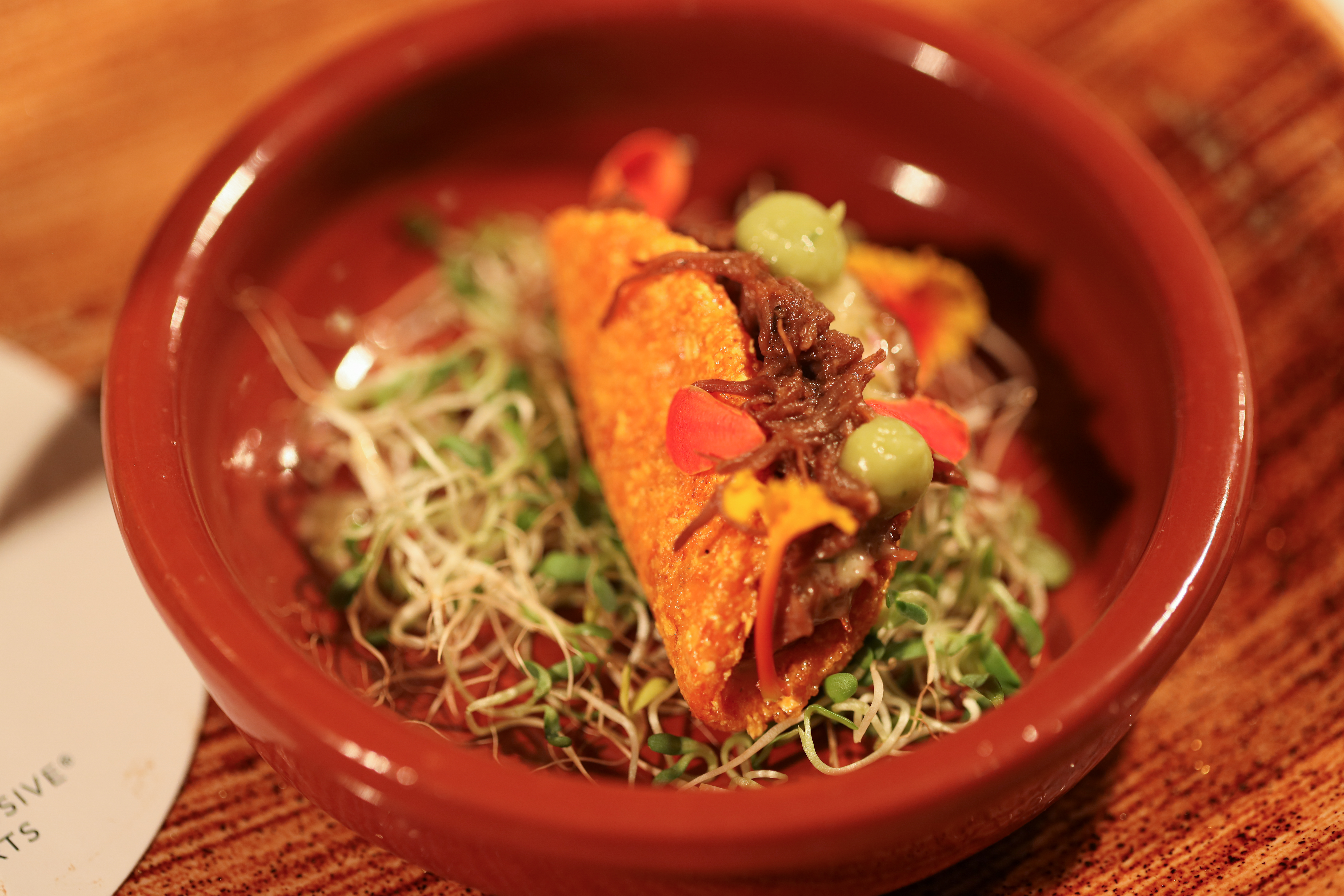 a taco in a bowl