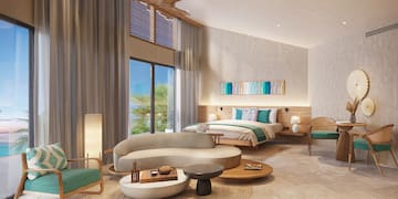 a room with a bed and a couch