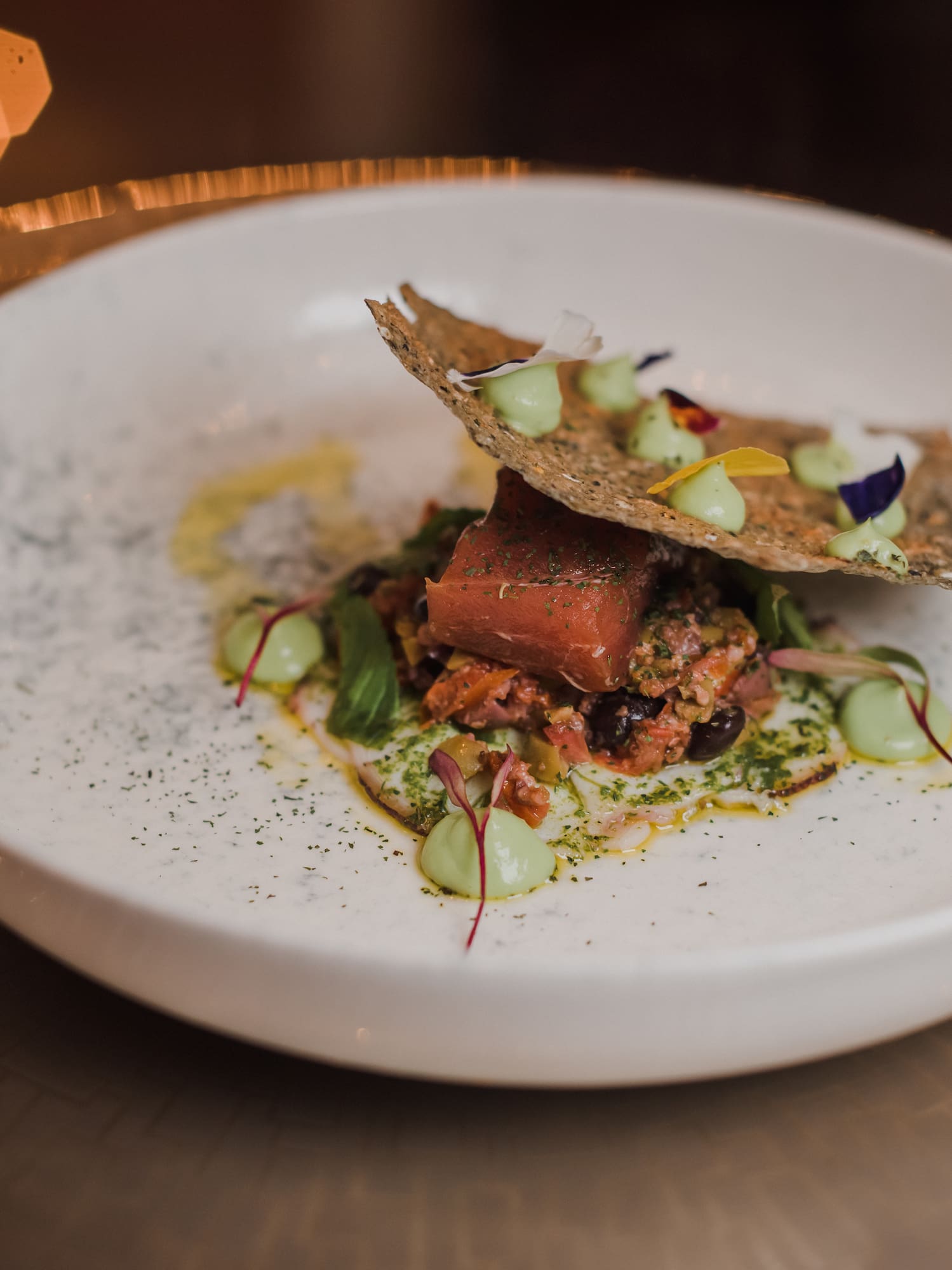 a plate of food on a table