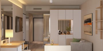 a living room with a tv and a couch