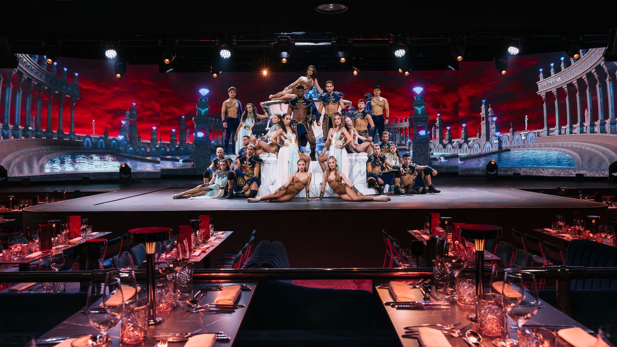 a group of people on a stage