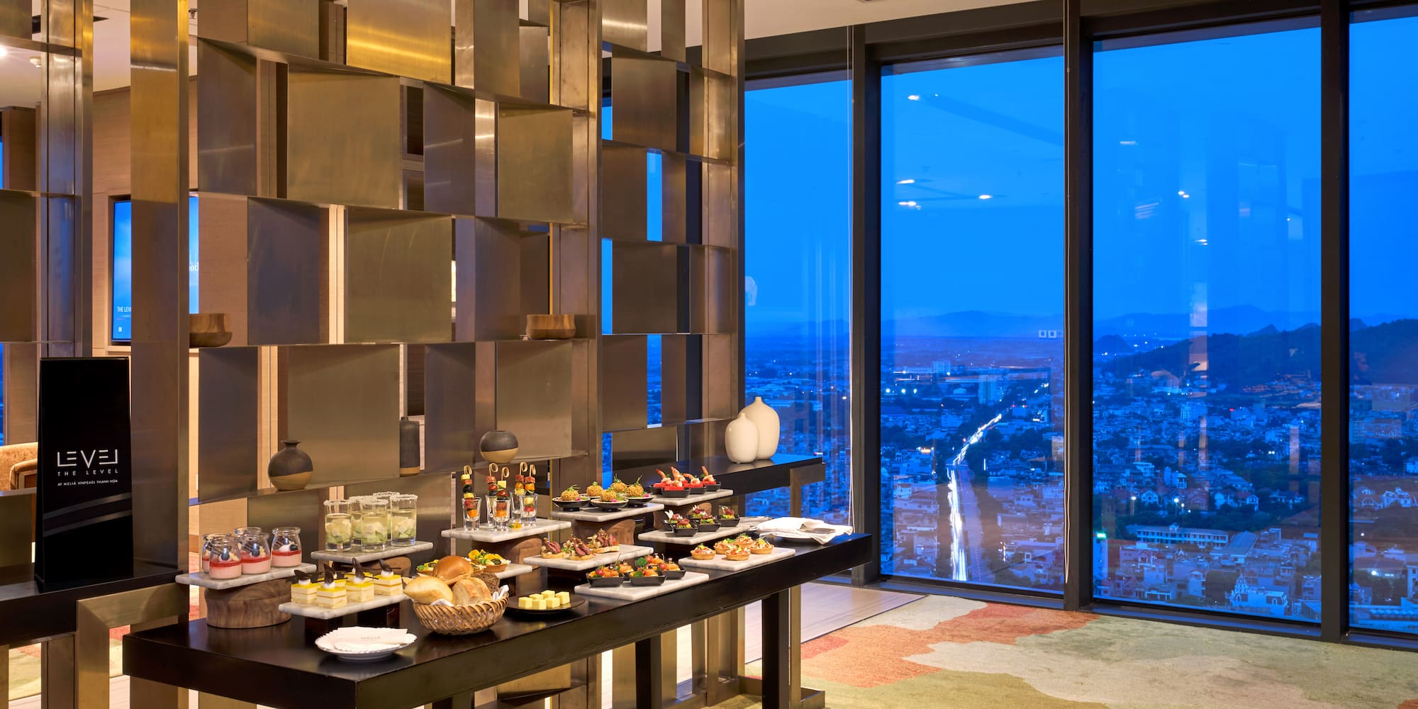 a table with food on it