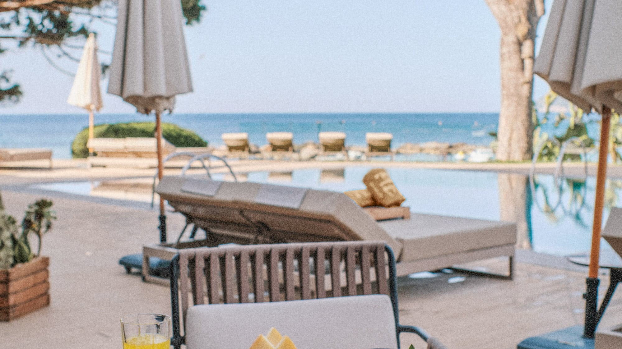 a table with food on it