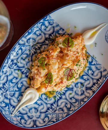 a plate of food on a table
