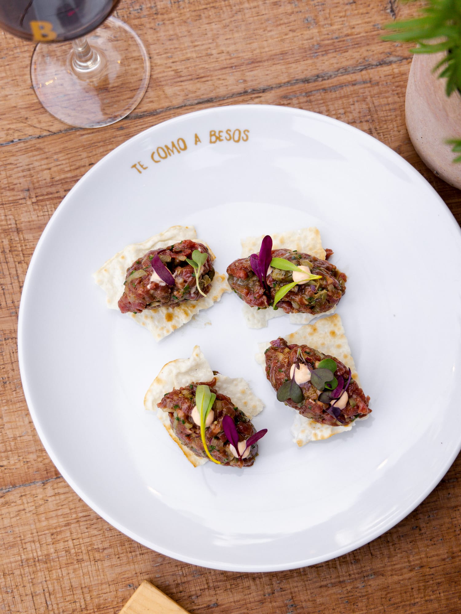 a plate of food on a table
