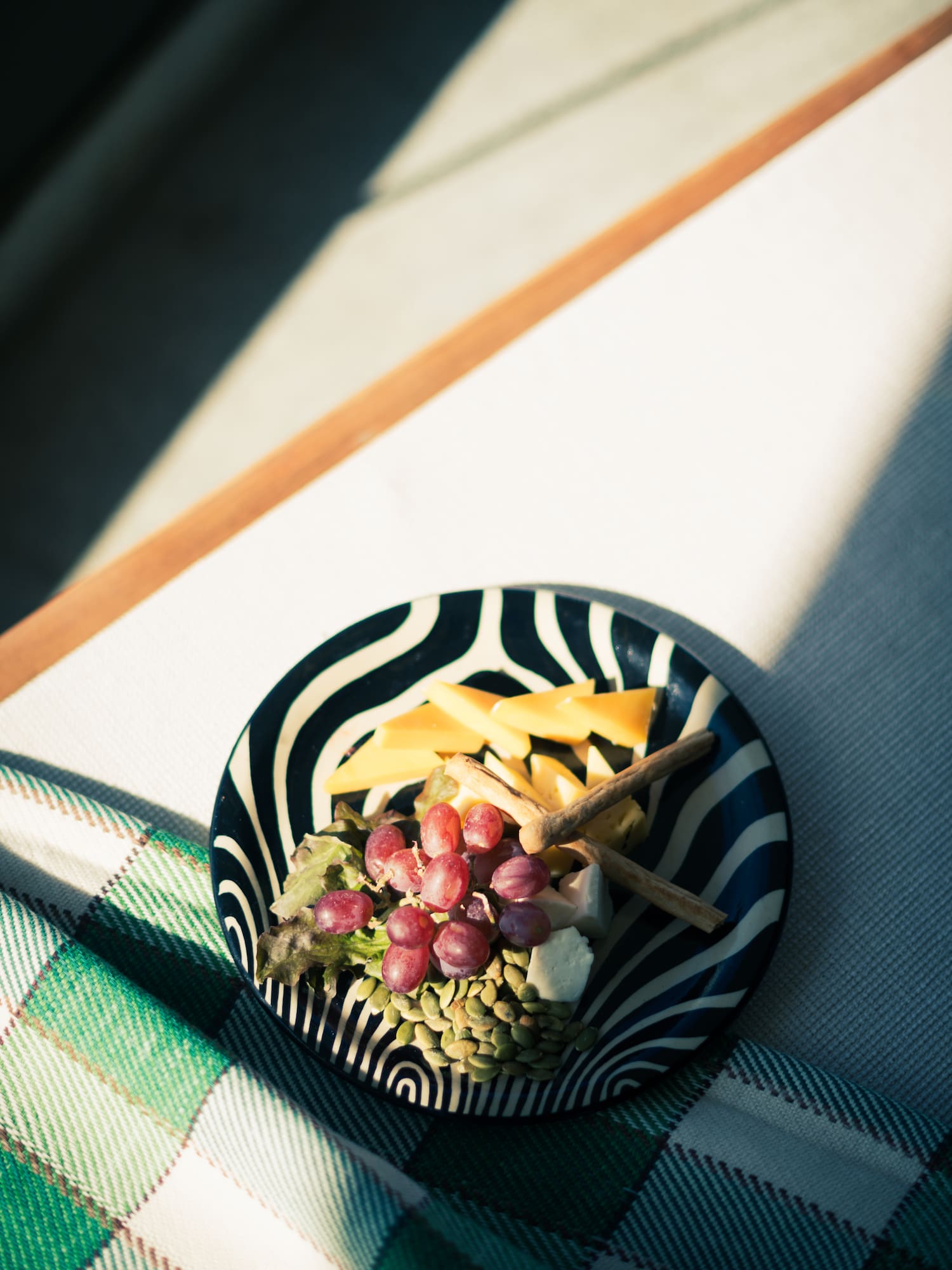 a plate of food on a table