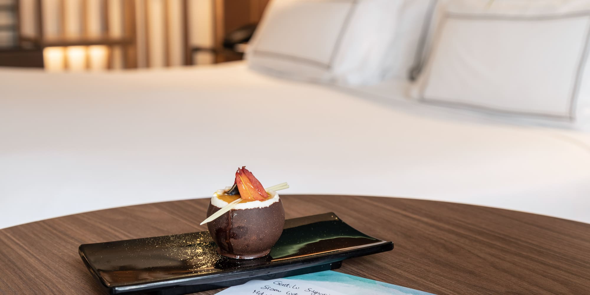 a plate with food on it on a table