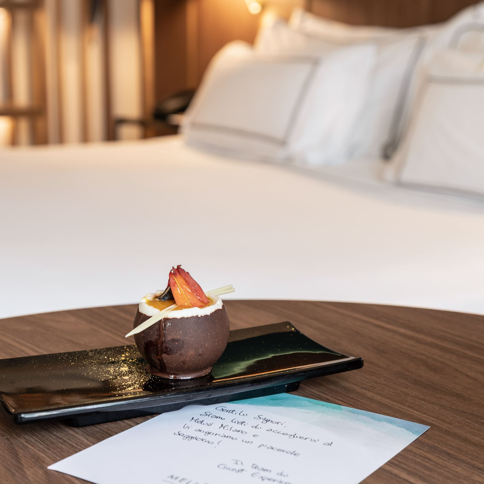 a plate with food on it on a table