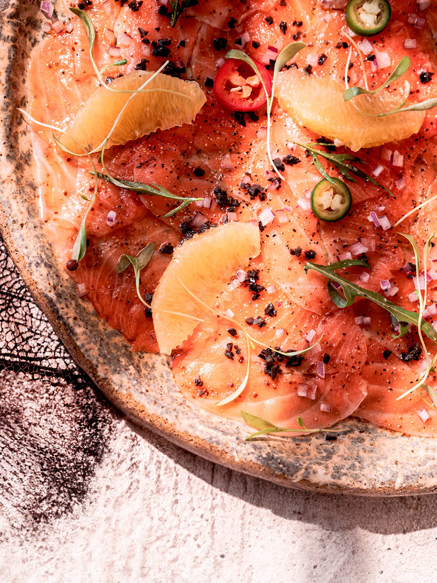 a plate of food on a table