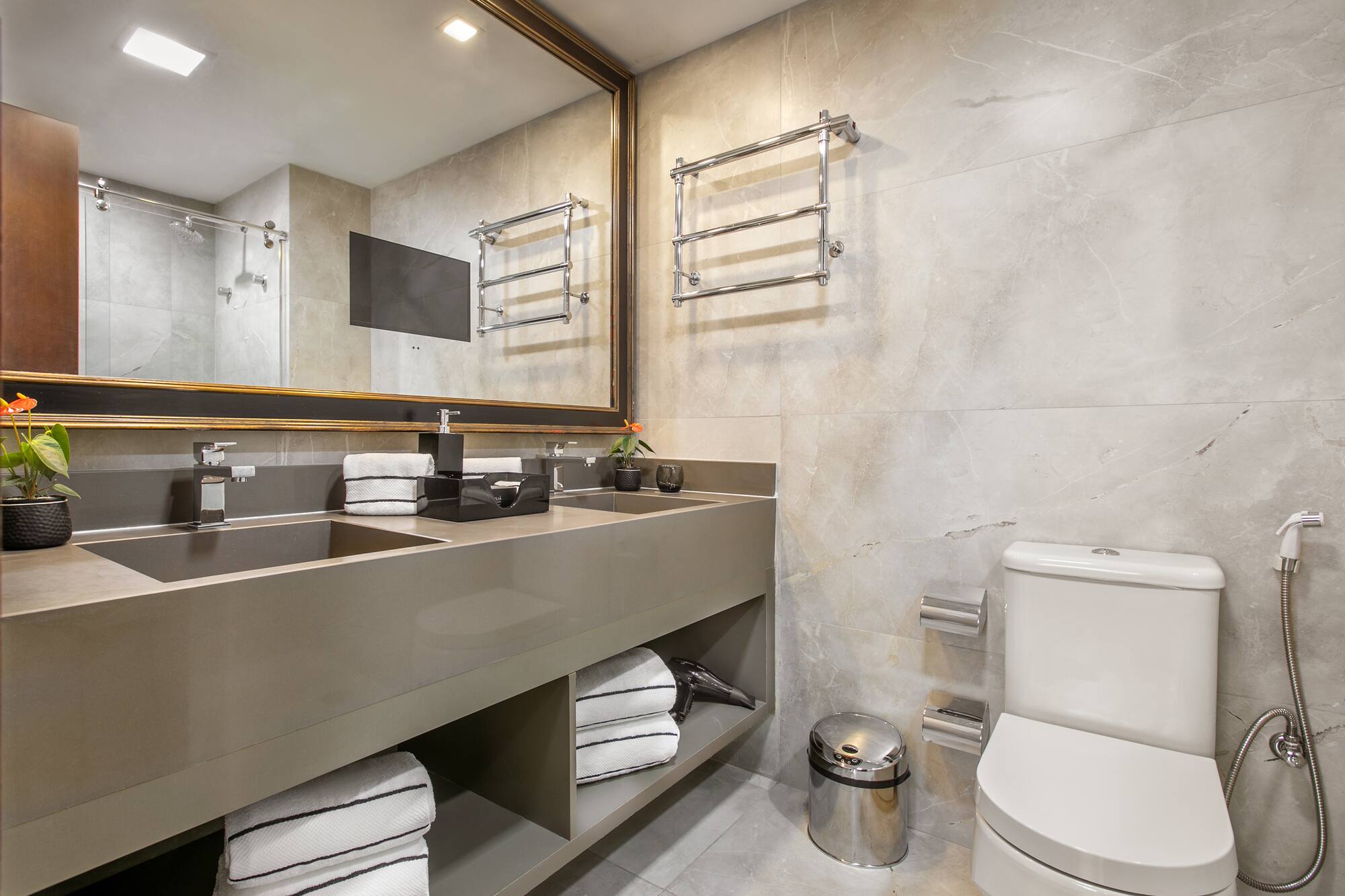 a bathroom with a sink and toilet
