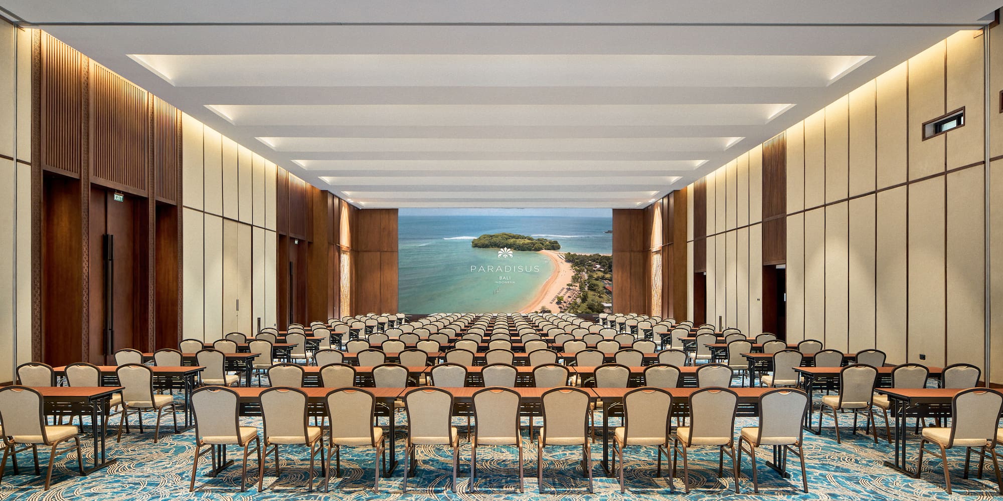 a room with chairs and tables