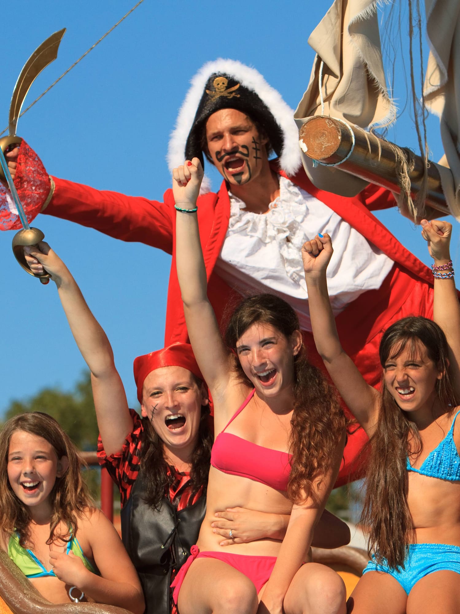 a group of people in clothing