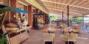 a food stand in a restaurant