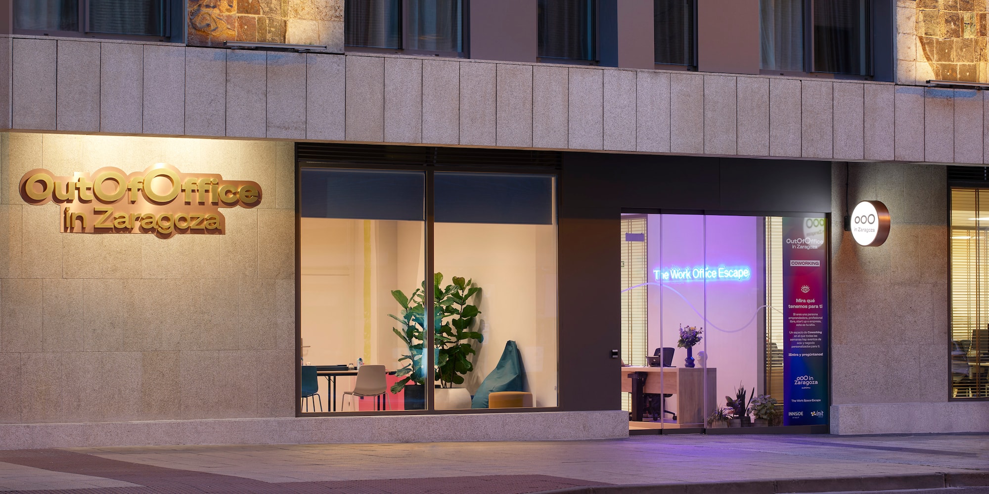 a building with a sign on the front