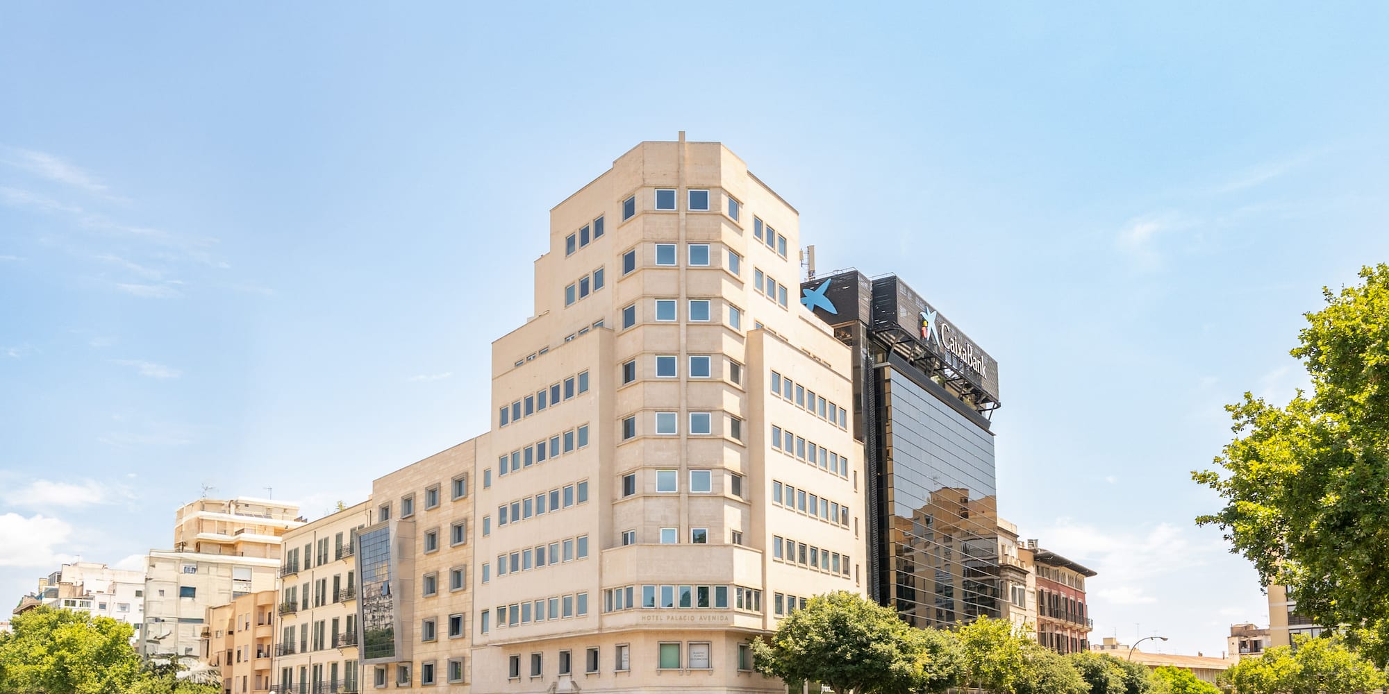 a building with many windows