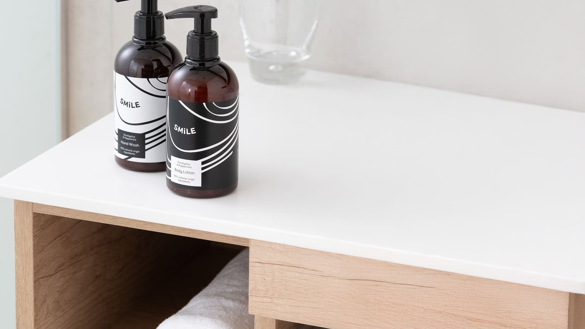 a couple of bottles on a counter