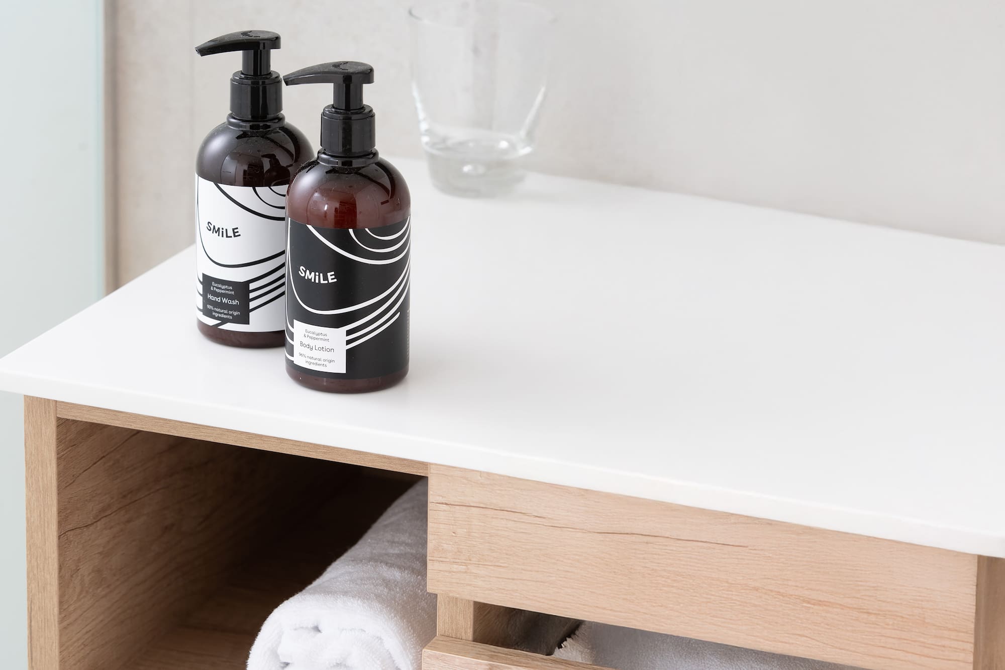 a couple of bottles on a counter