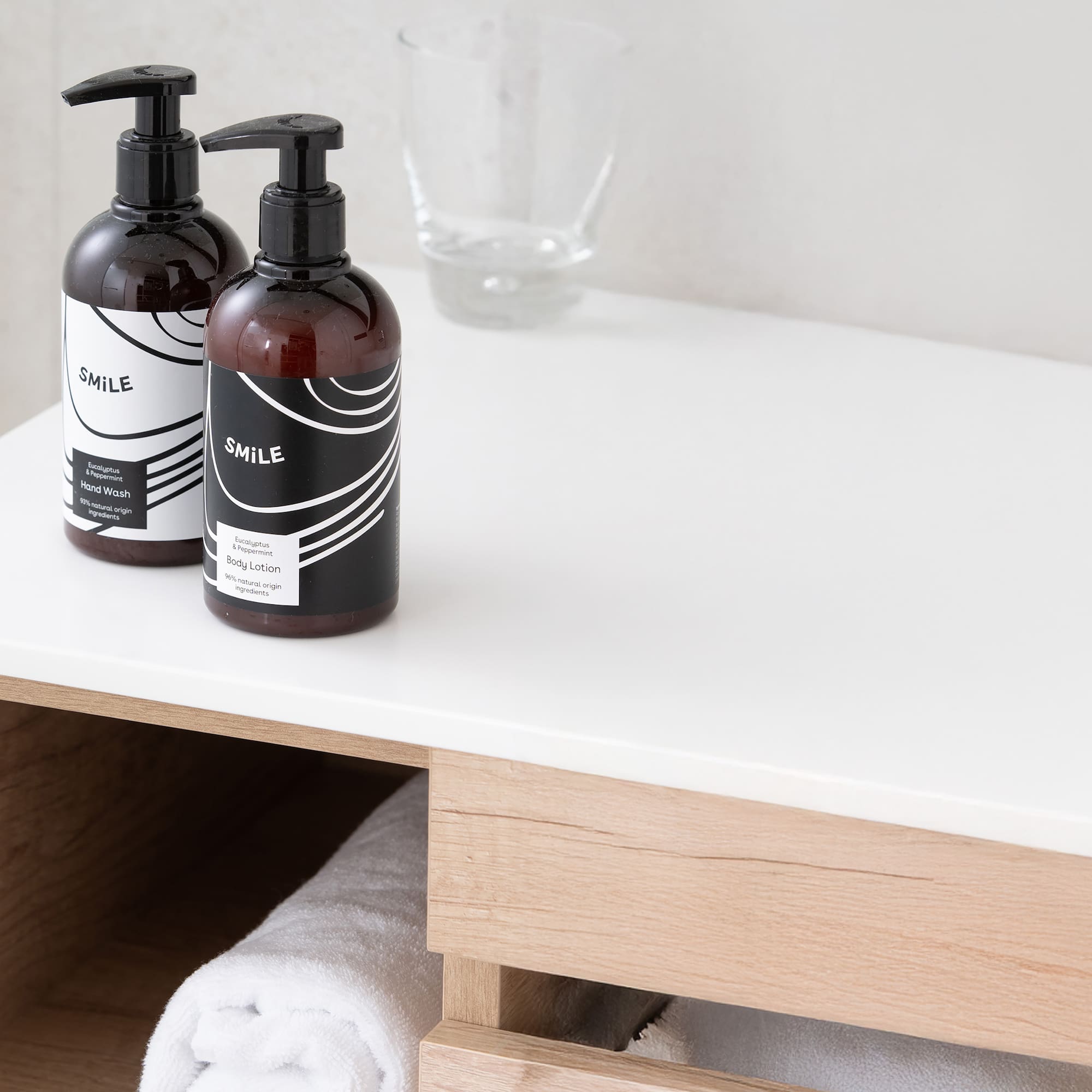 a couple of bottles on a counter