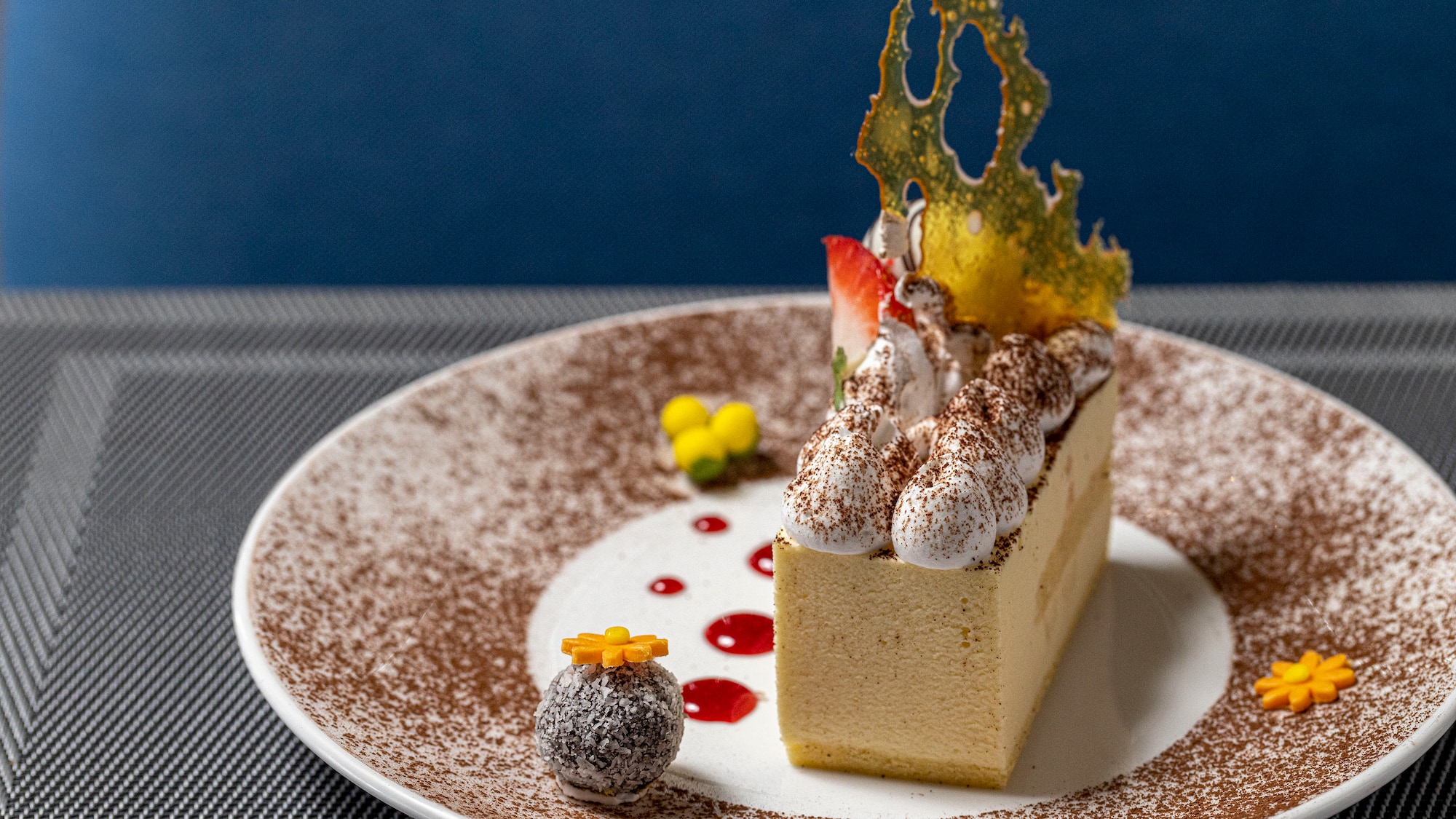 a piece of cake on a plate