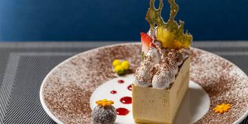 a piece of cake on a plate