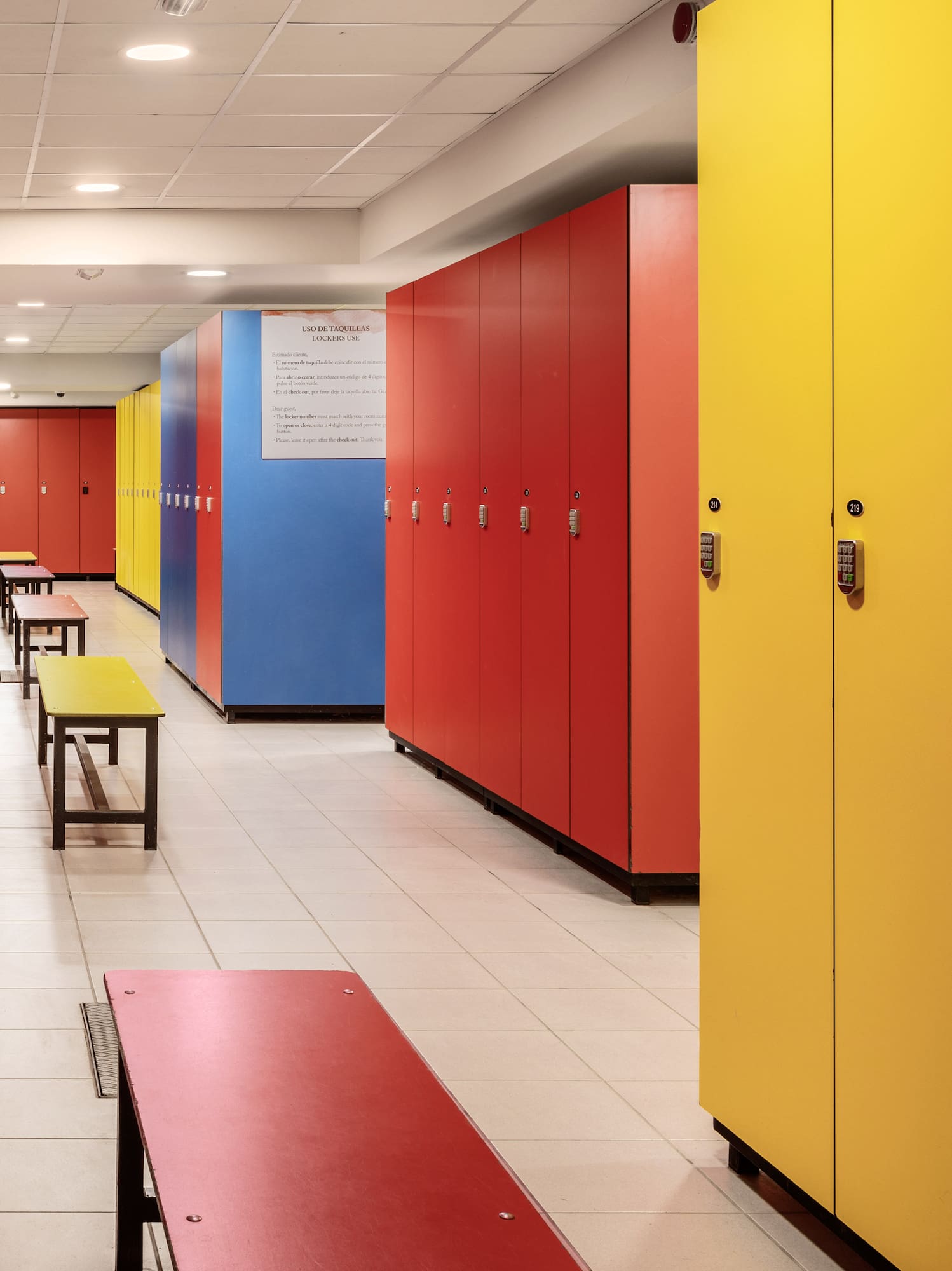 a lockers in a locker room