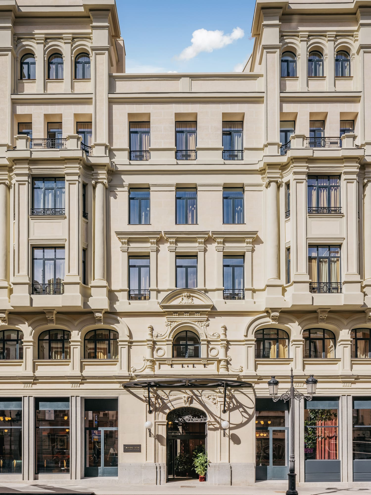 a building with many windows