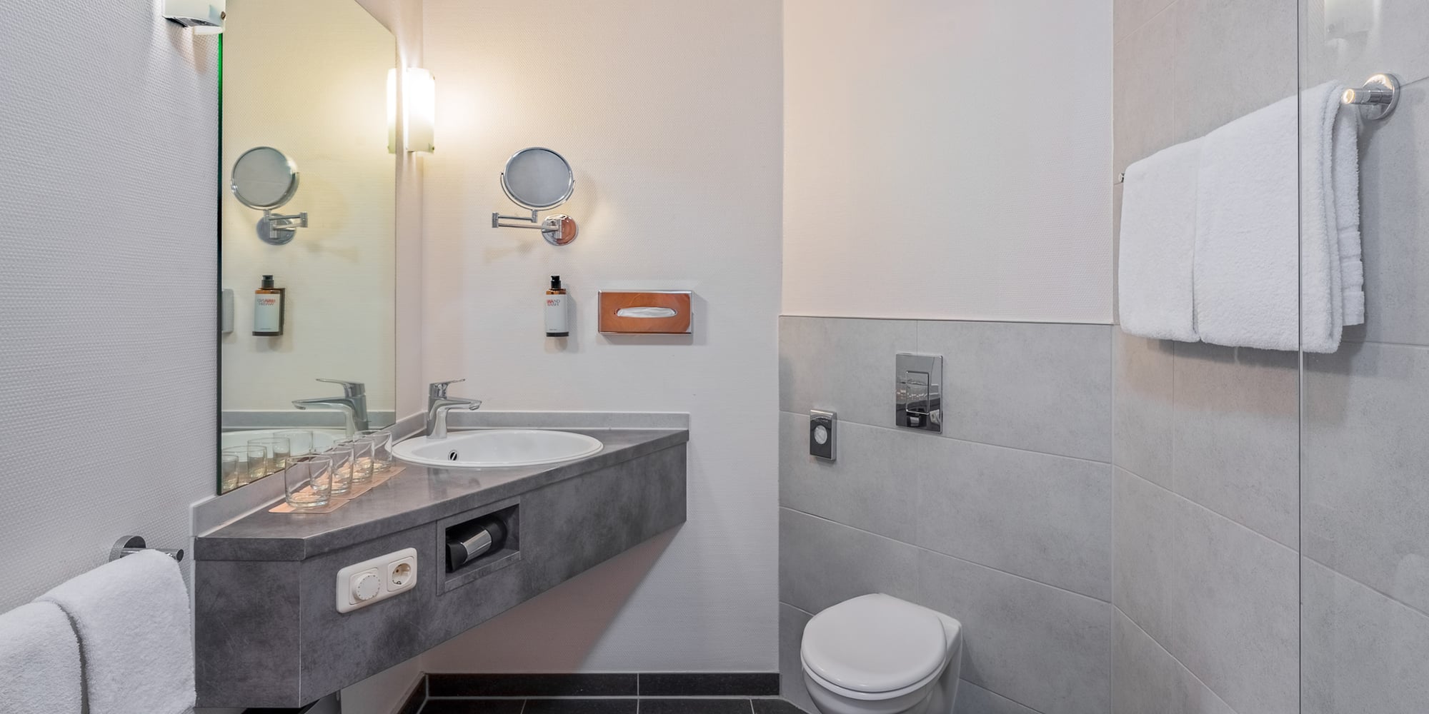 a bathroom with a sink and toilet